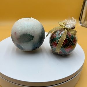 New Christmas candles round and fancy, Christmas decor